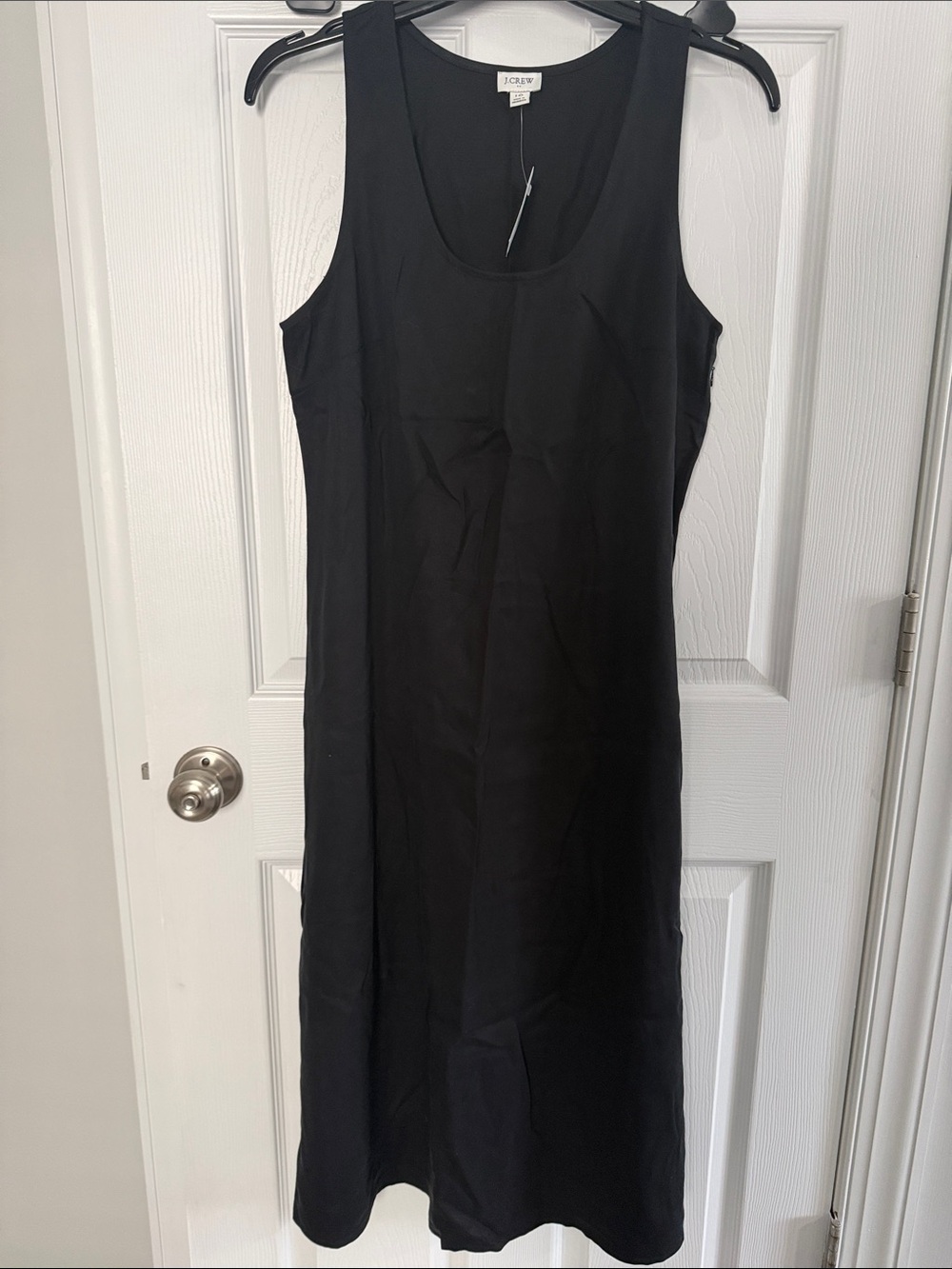 J. Crew Black Sleeveless Midi Dress